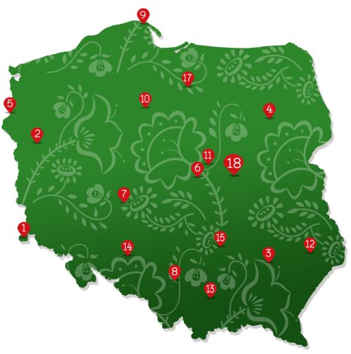Polska od Kuchni mapa